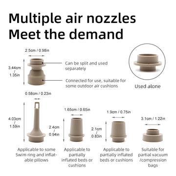 Electric Air Pump Portable Wireless Air Compressor Inflator/Deflator Pumps for Inflatable Cushions Air Beds Boat Swimming Ring Apsilon