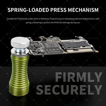 [New Upgrade] Spring-Loaded Magnetic PCB Holder – Strong Carbon Pillar, Fits 4mm Board, Includes 4 Special Clamps – Soldering St Apsilon