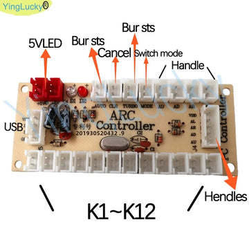 Arcade 2 Player Zero Delay Kit Mando Arcade Usb Encoder To Pc Rasberry Pi SANWA Push Button Joystick Usb Arcade Cabinet Apsilon