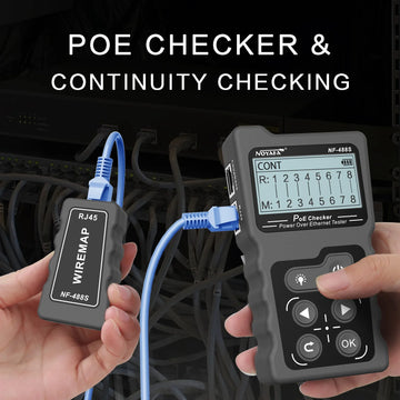 NOYAFA NF-488 LCD Network PoE Checker Over The Ethernet cat5 cat6 Lan Cable Tester Loop Test Tool Apsilon
