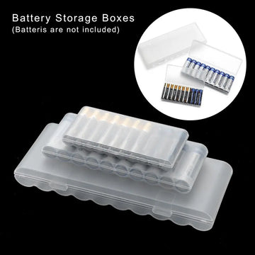 10 Slot Plastic Hard Container Case Battery Storage Box For AAA/AA/18650 Battery Organizer Accessories Apsilon
