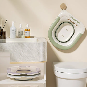 Folding Toilet Sitz Bath Pregnant Women Special Wash Basin Bath Tub Soaking For Pregnant Women Hemorrhoid Patient Care Basin Apsilon