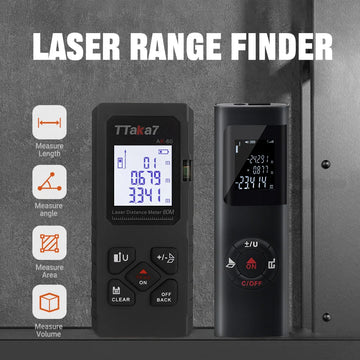 Construction Laser Measuring Tool 40M/60M Portable Rangefinder USB Rechargeable For Indoor/Outdoor Surveying & Interior Design Apsilon