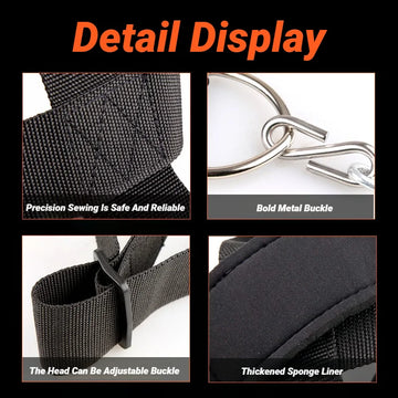 Head Neck Iron ChainTraining Harness Exercise Cervical Spine Strap Adjustable Power Gym Fitness Weight Bearing Cap Socket Device Apsilon