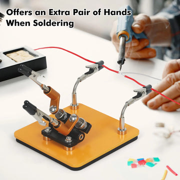 NEWACALOX Mini Welding Workbench Soldering Third Helping Hand  Magnetic Flex Arm Custom Alligator Clips Electronic Repair Tools Apsilon