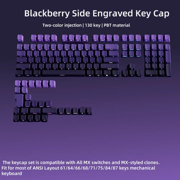 133 Keys Double Shot Shine Through Keycaps Strawberry Pink Side Print PBT Keycaps Cherry Profile for MX Switches Gaming Keyboard Apsilon