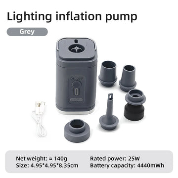Electric Air Pump Portable Wireless Air Compressor Inflator/Deflator Pumps for Inflatable Cushions Air Beds Boat Swimming Ring Apsilon
