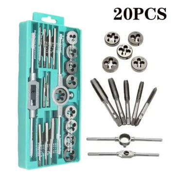 20PCS M3-M12 Male Thread Screw Threading Tap And Die Set Professional Mechanical Tools Kit For DIY Apsilon