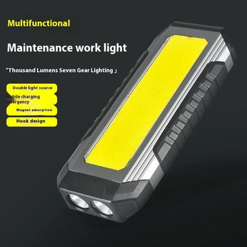Waterproof with Magnet Flashlight Portable COB Work Light LED 4000mAh Flashlights Multimode 18650 Camping Torch Light Apsilon