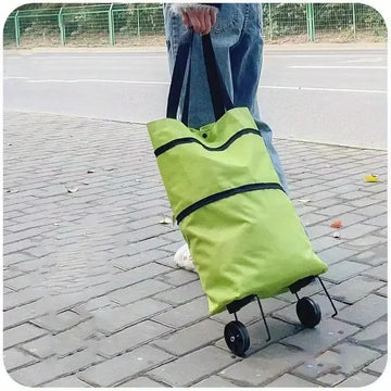 Foldable Portable Shopping Cart with Wheels | Lightweight Backpack-Style Hand Cart for Home Use Apsilon
