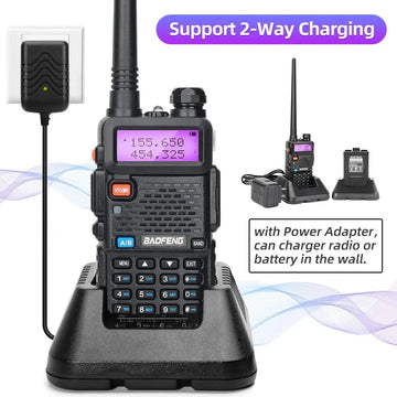 1/2PCS BaoFeng UV-5R 8W Tri-Power Walkie Talkie High Power Dual Band Long Range 128 CH Portable Handheld UV 5R Ham Two Way Radio Apsilon