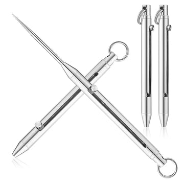 Portable Titanium Toothpicks Pocket Toothpicks Keychain Silver with Metal Toothpick Holder for Outdoor Picnic Camping Accessorie Apsilon
