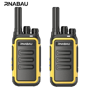 RNABAU 2Pcs Mini Walkie Talkie Portable Two-Way Radio UHF Transceiver Set Walkie-talkies Radio Walkie Talkie Long Range COD Apsilon