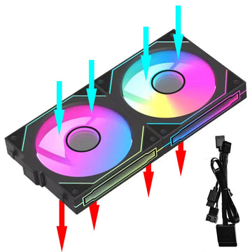 JUMPEAK MX120 240mm 360mm Modular Stackable Splicing PC 120mm Case Cooling Fan ARGB Infinite Mirror For Computer Water Cooler Apsilon