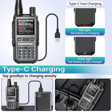 BAOFENG UV-5R Mini Walkie Talkie Multi Band Bluetooth Programming Wireless Copy Frequency 999CH AM FM Long Range Two Way Radio Apsilon