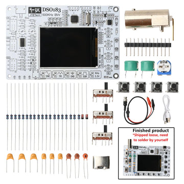 DSO183 DC 5V DIY Digital Oscilloscope Kit 0-500kHz Oscilloscope Electronic Soldering Kit Type-C Interface Suitable for Teaching Apsilon