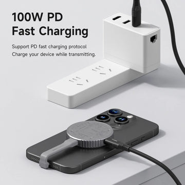 Hagibis Magnetic M.2 2230 NVMe SSD Enclosure SSD Case USB C 3.2 Gen2 to NVMe PCI-E for iPhone 16 Pro Max ProRes Magsafe MacBook Apsilon