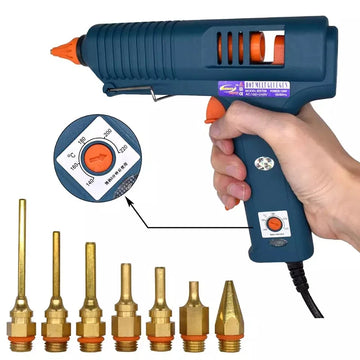 150W Hot Melt Glue Gun with Temperature Control for Home DIY Industrial Manufacture Use 11mm Glue Sticks Pure Copper Nozzle Apsilon