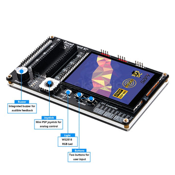 Raspberry Pi Pico /Pico W/2 Breadboard Kit with 3.5 Inch Touch Screen DIY Project Breakout Board Apsilon