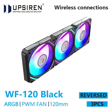 UPSIREN WF-120 ARGB PWM 3PCS Chassis fanARGB120mm/4PIN PWM/ Magic Color Wireless Stitching Computer heat dissipation fan Apsilon