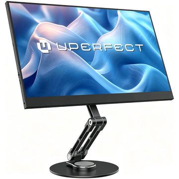 UPERFECT VESA Monitor Desk Mount Single Monitor Stands Freestanding Fits 12'' to 22'' Computer Screen with Height Adjustable Apsilon