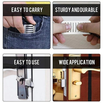 Safety Anti-theft Door Blocker Portable 8cm Stainless Steel Safe Security Tool For Home Privacy Hotel Travel Door Lock Stopper Apsilon