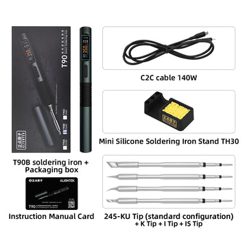ALIENTEK T90 Smart Soldering Iron PD 140W Adjustable Temperature DC 28V 80-450℃ Welding Solder Station Kit C245 C210 T65 Tools Apsilon