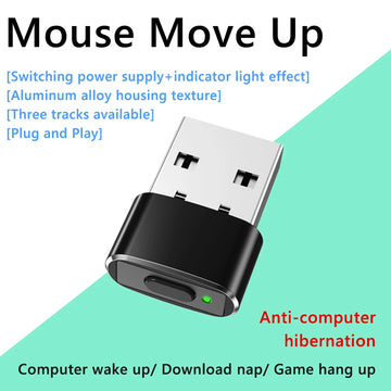 Mouse Jiggler Undetectable Automatic Mover USB Port Undetectable Automatic Shaker Keeps Computer Awake Simulate For PC Laptop Apsilon
