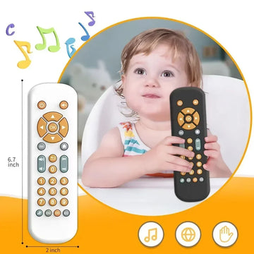 Infant Simulation TV Remote Control Toys with Music and Light Musical Baby Toy Sensory Remote Kids Baby Toys for 1 2 3 Years Old Apsilon