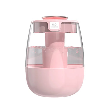 Air Humidifier Aroma Humidifier Double Spray Port Essential Oil Diffuser USB Water Humidifier with Light for Home Office Apsilon