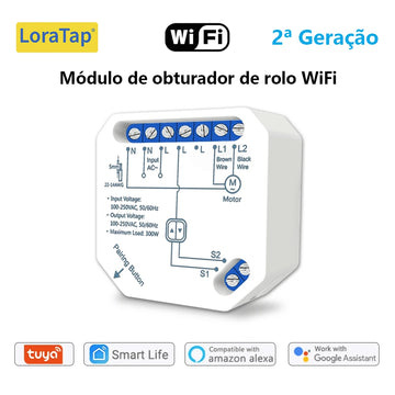 Tuya Smart Life WiFi Curtains Switch Connected Roller Shutters Control Blinds Motor Google Home Alexa Electric Window LoraTap Apsilon
