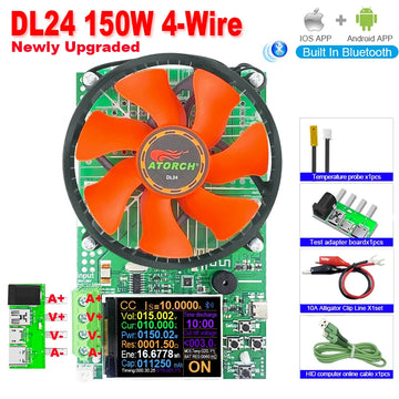 DL24 150W 20A DC Power USB Tester Electronic Load Lithium Battery Capacity Monitor Discharge Meter Supply Checker With APP Apsilon