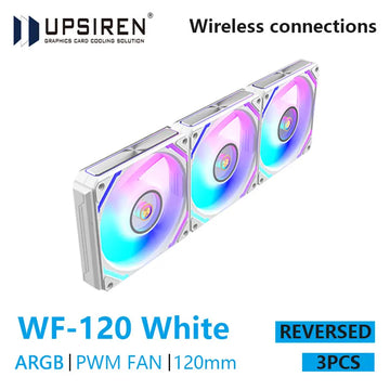 UPSIREN WF-120 ARGB PWM 3PCS Chassis fanARGB120mm/4PIN PWM/ Magic Color Wireless Stitching Computer heat dissipation fan Apsilon