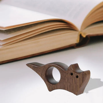 Wooden Pet Cat Dog Reading Bookmark Bookmarks Rings School Supplies Student Pages Guide Marker Marking Sign Book Page Holder Apsilon
