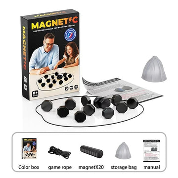 Party Game Magnetic Stone Game Interactive Magnetic Board Strategy Game, Suitable for Families, Children, and Adults High Quality, the Longest Side Is 3.4cm (Version Upgrade, the Outer Packaging Comes in 2 Random Styles) Apsilon