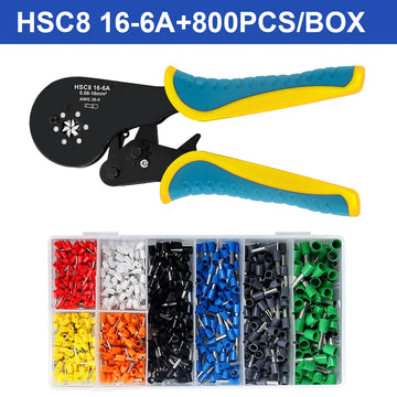 Ferrule Crimping Tool Kit, Wire Ferrule Crimper Plier Kit,Hexagonal Crimpers (0.08-16mm²/AWG28-5) for Wire Ferrules Connectors Apsilon