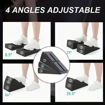 3Pcs/Set Yoga Bricks Squat Wedge Blocks Block Ramp Deadlift Slant Board Adjustable Non-Slip Calf Foot Stretcher For Exercise Gym Apsilon
