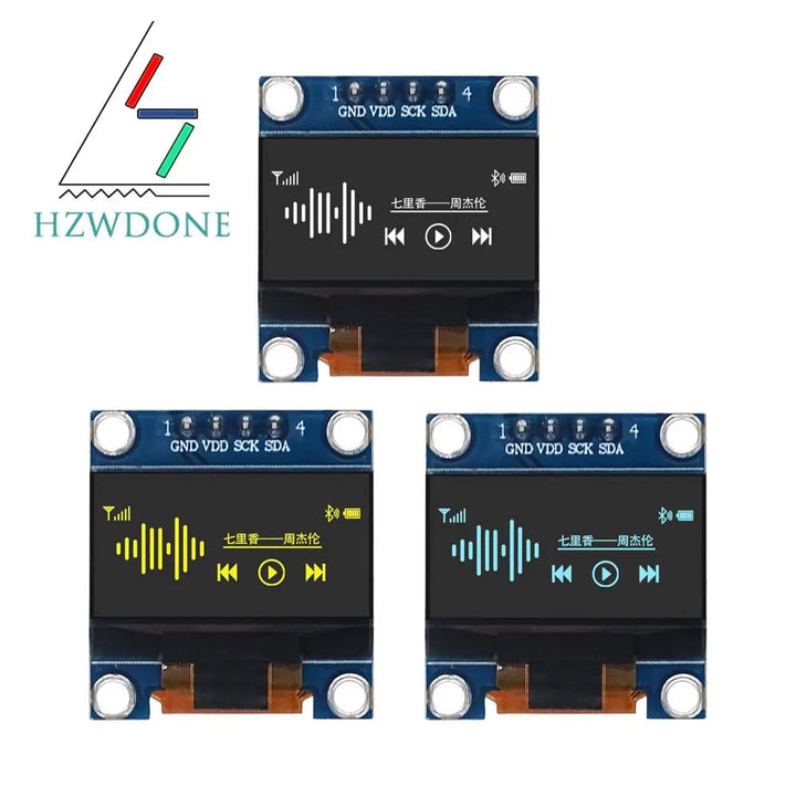 0.96 Inch OLED Display Module SSD1306 I2C IIC SPI Serial 128X64 LCD 4 Pin YellowBlue WhiteBlue for Arduino(Pin Headers Soldered) Apsilon