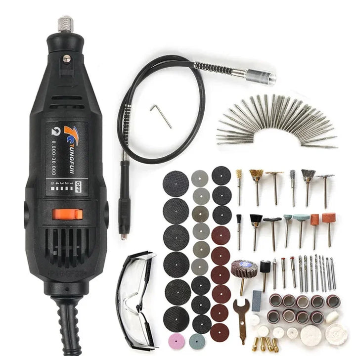 220V Mini Electric Drill Engraver Electric Drilling Machine For Rotary Tools Mini Dremel Tool With Power Tools Accessories Apsilon