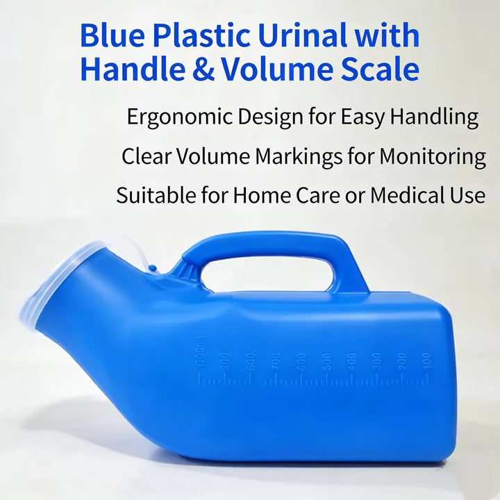 Portable Men Mobile 1200ml Toilet Car Travel Camp Urine Pee Handle Urinal Storage Urinary Bottle Disability Old Man Helper Apsilon