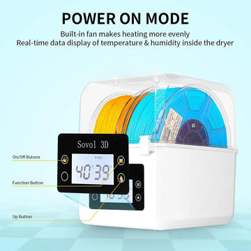 Sovol Filament Dryer 2023, SH01 Filament Dehydrator 3D Printer Spool Holder with Upgraded Fan, Dry Box for Keeping Filament Dry Apsilon