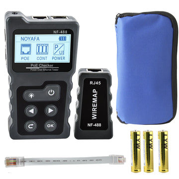 NOYAFA NF-488 LCD Network PoE Checker Over The Ethernet cat5 cat6 Lan Cable Tester Loop Test Tool Apsilon