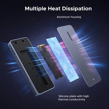 UGREEN 20Gbps M.2 SSD Case NVMe SATA SSD Enclosure Adapter USB 3.2 Gen2 External Enclosure Supports RGB Lighting effect Apsilon