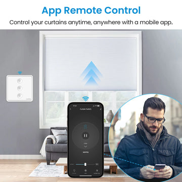 LoraTap Tuya Smart Life Roller Shutter Curtain Pushbutton Switch Remote Control via Google Assistant Alexa Apsilon