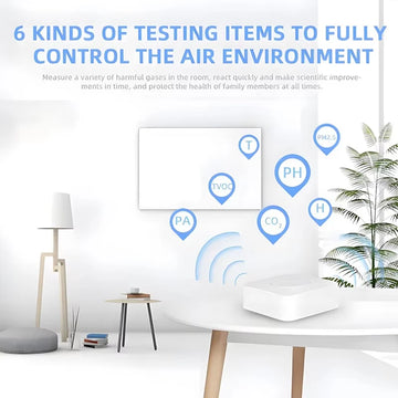 Tuya WIFI/Zigbee Smart Air Quality Monitor Box VOC HCHO PM2.5 Gas Detector Temperature Humidity Meter 6 IN 1 Air Housekeeper Apsilon