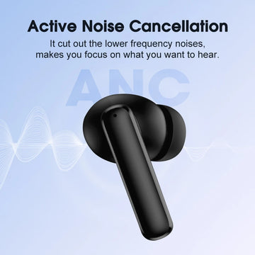 QCY T13 ANC Active Noise Cancelling Wireless Earbuds Bluetooth 5.3 Headphones 4 Mics ENC Clear Calls Earphones 30H Playtime IPX5 Apsilon