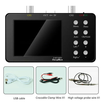 SCO2 Dual Channel Digital AUTO Oscilloscope PWM 50M 10Mhz Sampling Rate 2.5KSa/S Analog Bandwidth for Electronic Repair Tools Apsilon