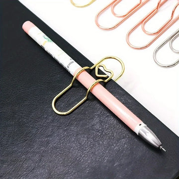 4 multifunctional pen clip pen hanging love paper clip pen button notebook accessories fixed seat pen clip Apsilon