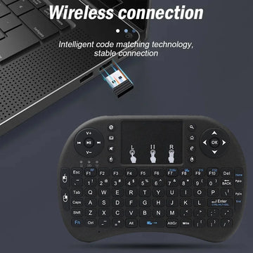MRSVI I8 2.4G Mini Wireless Keyboard Classic Black Air Mouse Remote Control Touchpad for Android TV Box PC Smart TV Apsilon