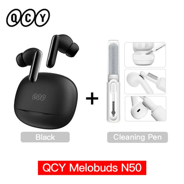 QCY Melobuds N50 ANC Bluetooth 5.4 Wireless Earphones Active Noise Cancellation 6 Mics Clear Call Earbuds Multipoint Connection Apsilon